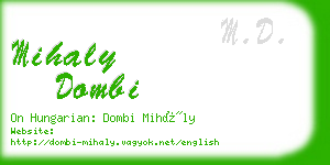 mihaly dombi business card